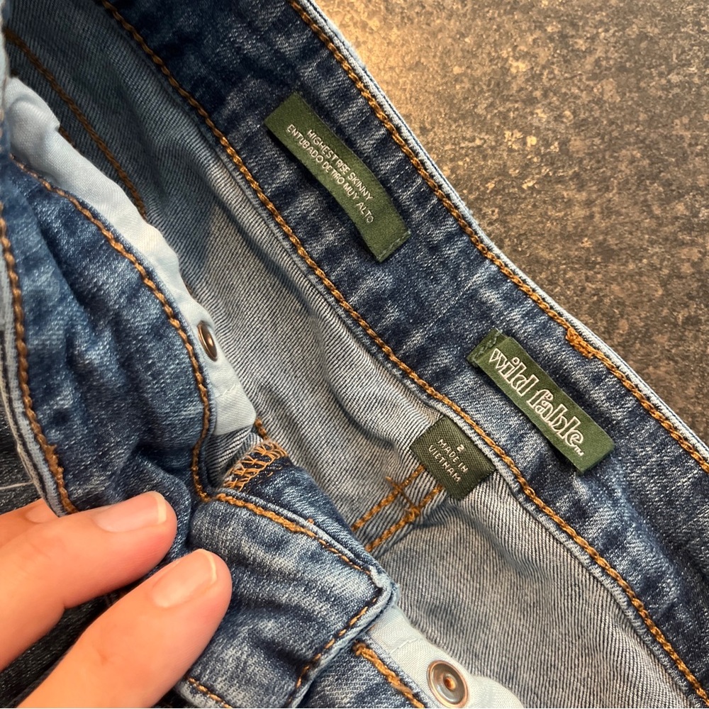 Wild fable size 2 highest rise skinny jeans - Picture 4 of 5